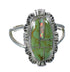 Southwest Genuine Sterling Silver Opal And Turquoise Inlay Ring Size 6-1/4 WX70458